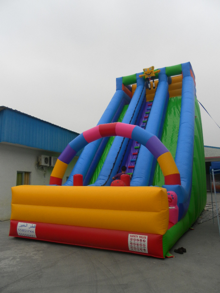 Factory Custom Outdoor rainbow Inflatable Amusement Park/inflatable Water Slide/slip n Slide for Party Rentals