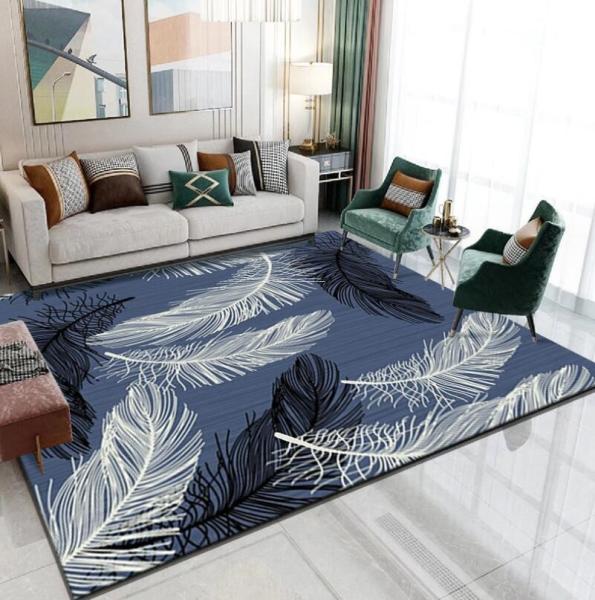 Feather Living Room Floor Carpets North European Crystal Velvet Sofa Bedroom Carpets