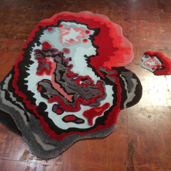 Ins Living Room Coffee Table Ethnic Round Bedside Rugs Handmade Floor Mat Moss Forest
