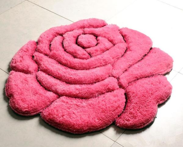 Romantic Rose 3D Polyester Shaggy Carpet Strench Yarn Mixed (3225)