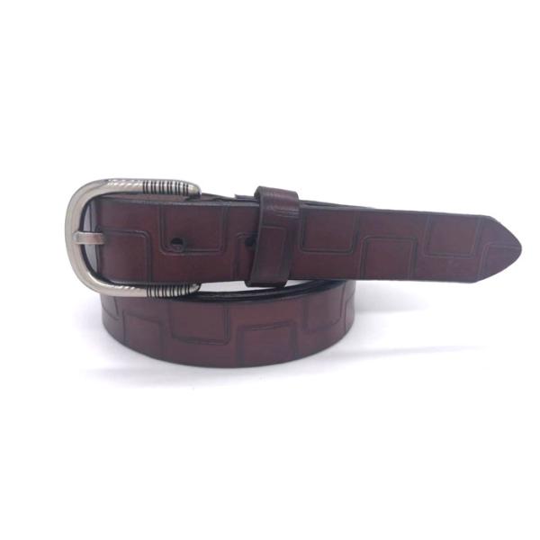 Картина лабиринта почищенных щеткой женщин кожаного пояса пушечного металла реал