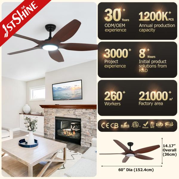 Sala de estar Fancy 52 Inch LED Ventilador ABS Blade Corpo LED lâmpada Air Cooler