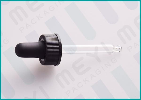 Monprene Bulb Dropper For Glass Dropper Bottles , Black Essential Oil Dropper 