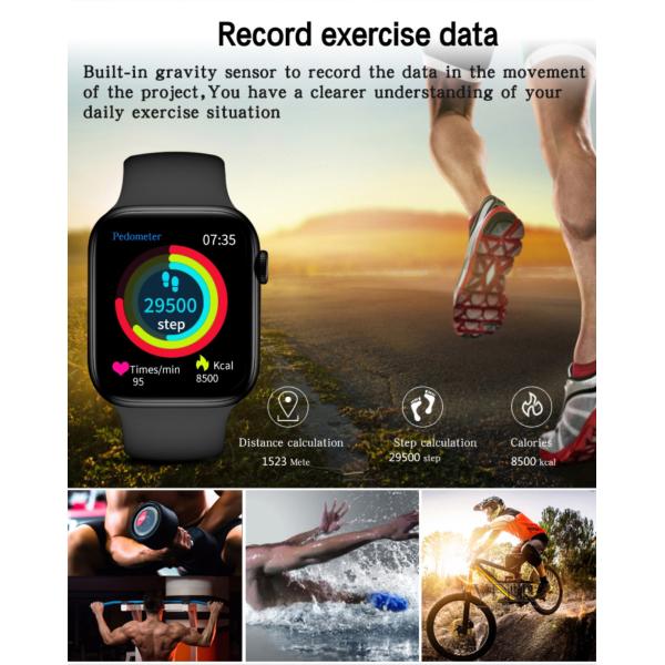 Silica Gel  1.75 Inch Touch Screen Smartwatch 170mAh Rechargeable