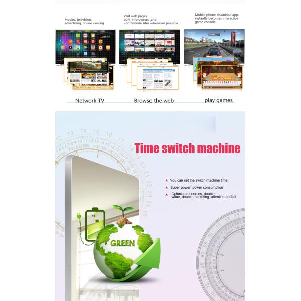 43 Inch Motion Sensor Wall Mount LCD Display Magic Mirror Lcd Advertising Screen