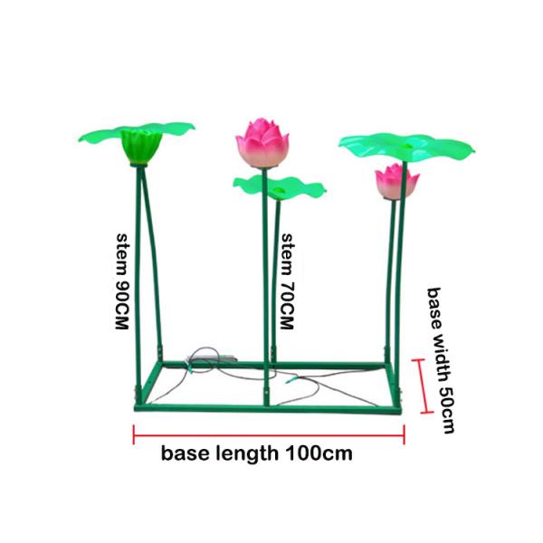 Acrylic LED lotus lamp 6 lights combination lotus lamp pond pool decoration lotus lamp park municipal beauty