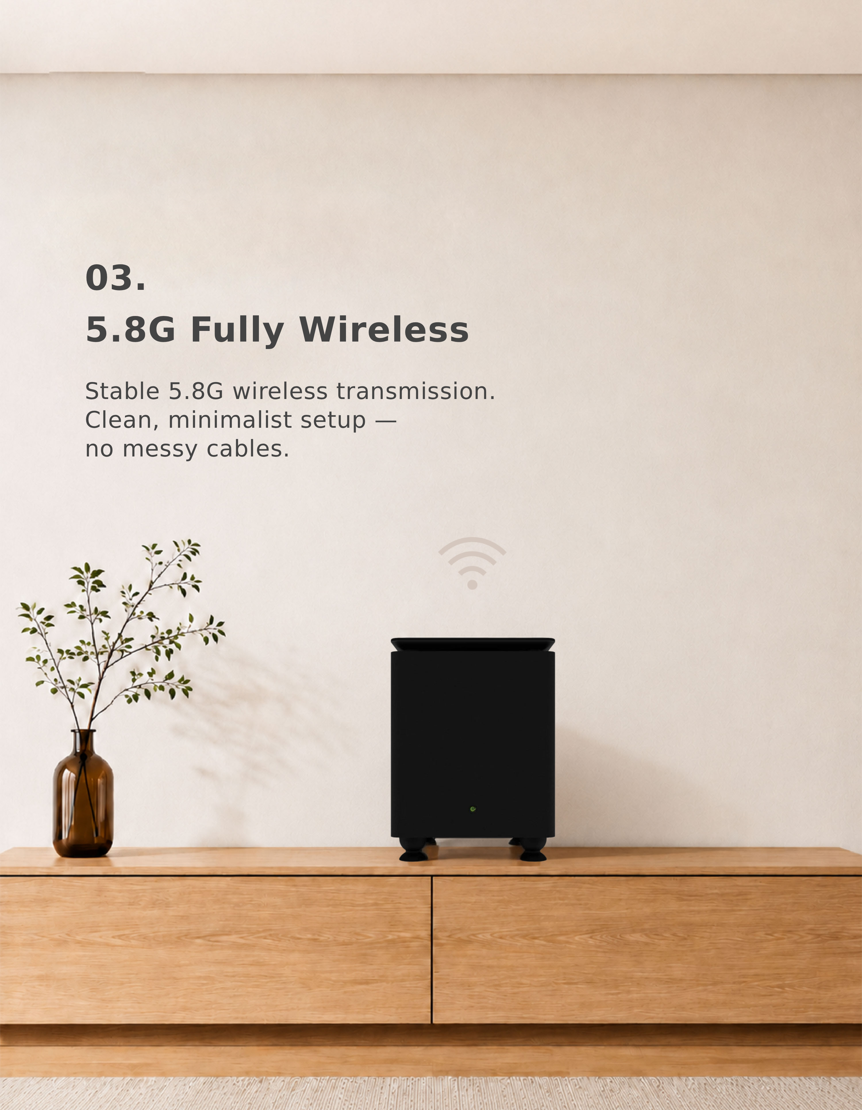 Snail Power CW90-P10 5.1 Wireless Hidden Living Room Home Cinema System 180W High Power In-Ceiling Speaker with 1000W Subwoofer