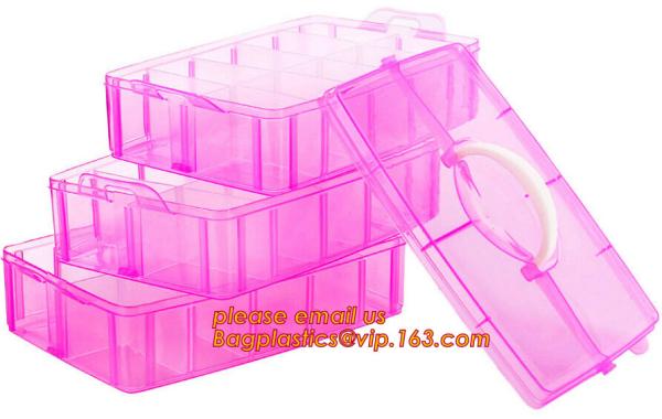 Plastic Storage Box With 15 Removable Compartments Tool Containers, plastic divided storage box for candy and nuts