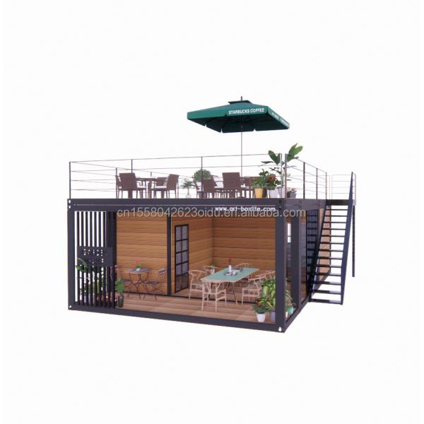 20 Foot Wooden Deluxe Garden Studio Flat Package Assembly 2 Bedroom Container Mobile House with Aluminum Alloy Windows