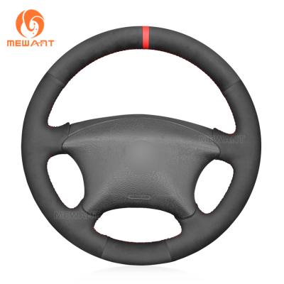 Hand Sewing Full Black Suede Steering Wheel Cover for Citroen Xsara Picasso 2003-2010 Peugeot Partner 2003-2008
