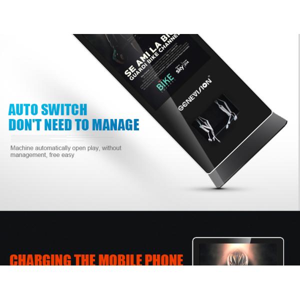 тотем экрана рекламы Синьяге 55инч цифров киоска зарядной станции мобильного телефона 4К ФХД