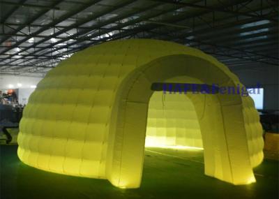 Tenda inflável luminosa, iluminação LED Tenda de cúpula inflável, tenda de acampamento inflável portátil