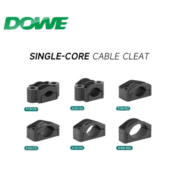K55/75 Single Cable Cleat Nylon Single-Core Cable Clamp Clip Fastener PA66 Holder Electrical Cable Cleat