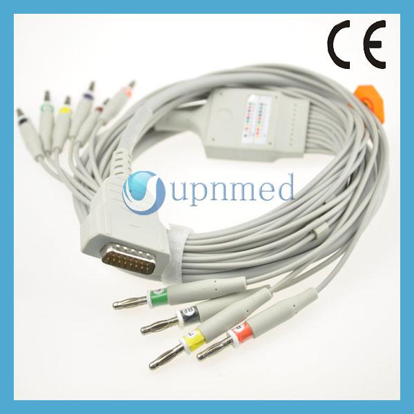 Fukuda one-piece 10-Lead EKG cable with leadwires