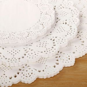 356mm 14 Inch 356mm Round Paper Doilies White Greaseproof Waterproof