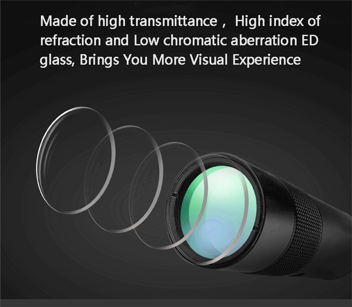 Объектив Telescopio ED сотового телефона Fogproof Monocular для на открытом воздухе звероловства перемещения
