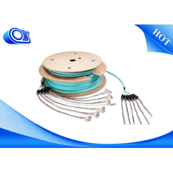 Armored Optic Cable , 6 Strand Armored Fiber Optic Cable Multi Mode 24 Cores , Outdoor Fiber Optic Patch Cable