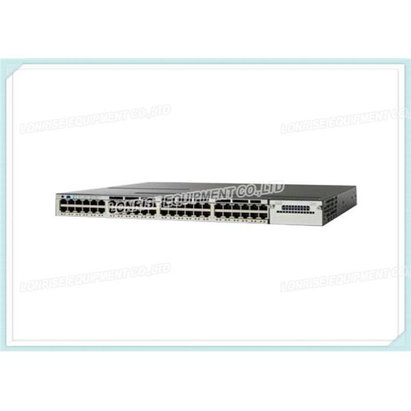Base del IP de los datos del interruptor WS-C3750X-48T-S de la fibra óptica de Cisco - manejada - apilable