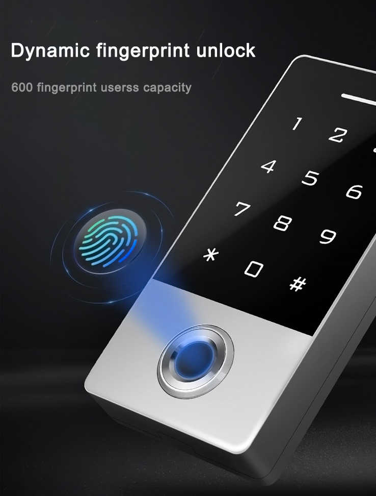 Устойчивый водонепроницаемый считыватель клавиатуры RFID с биометрическим распознаванием отпечатков пальцев - 24VDC