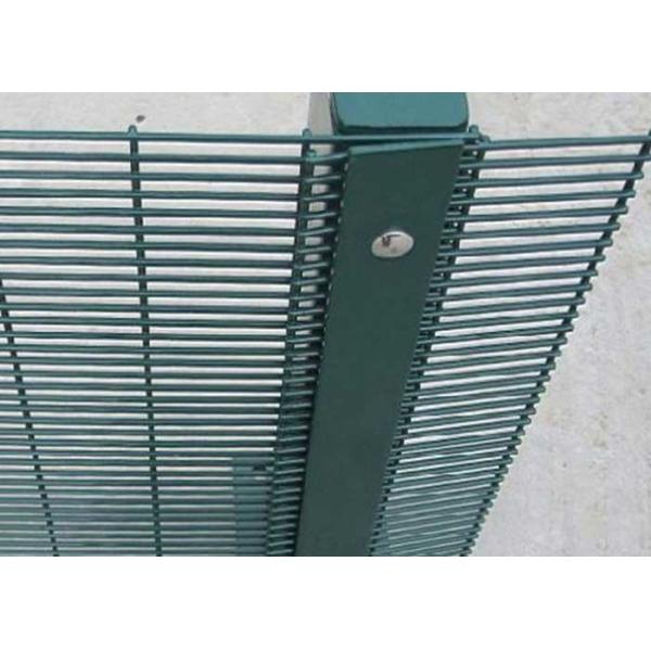 Square Post Flat Bar Ral6005 Green Color Anti Climb Fencing