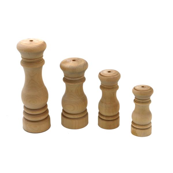 Jar Shell Acacia Pepper Mill Set Polished Wood Salt And Pepper Shakers Set