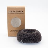 Visage konjac d'éponge d'anti charbon de bois bactérien s'exfoliant l'éponge de Bath de beignet