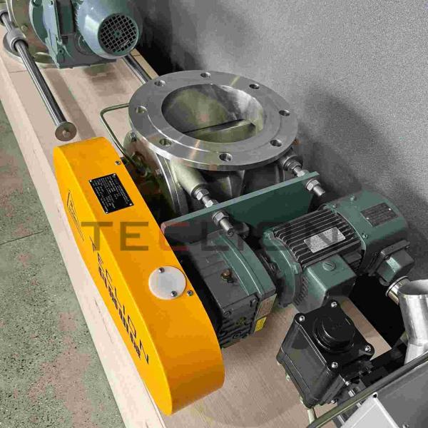 Alimentador de bloqueo de válvula de aire rotativa de acero inoxidable en planta de cemento que transporta polvo de PP