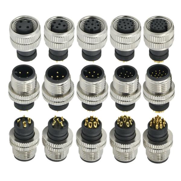 Connecteur aviation étanche Rigoal M12 A Code mâle femelle 3-17 broches