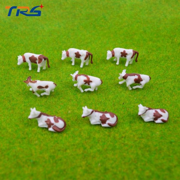1:87 scale ABS plastic Model painted cow for model building 20mm