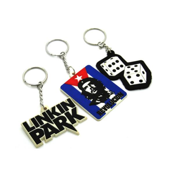 Hot Sale Promotional Animal Cartoon Text Injected 2D Soft Pvc Keychains