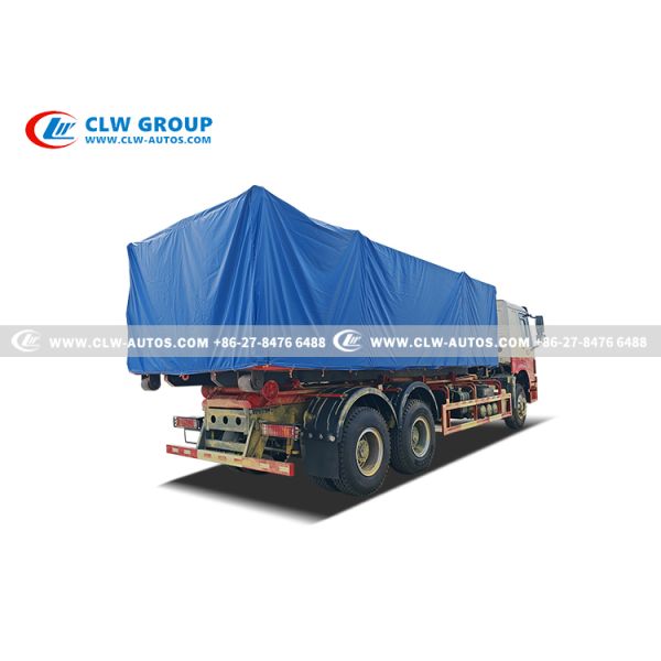 Sinotruk HOWO RHD 6x4 25-Ton Hook Lift Garbage Truck with Weichai 400HP Engine for Heavy-Duty Waste Collection