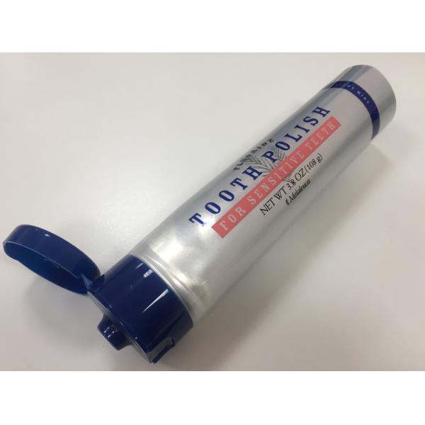 Round Silver Laminated Pharmaceutical / Toothpaste Tubeflip Top Dia 12.7mm - 60mm