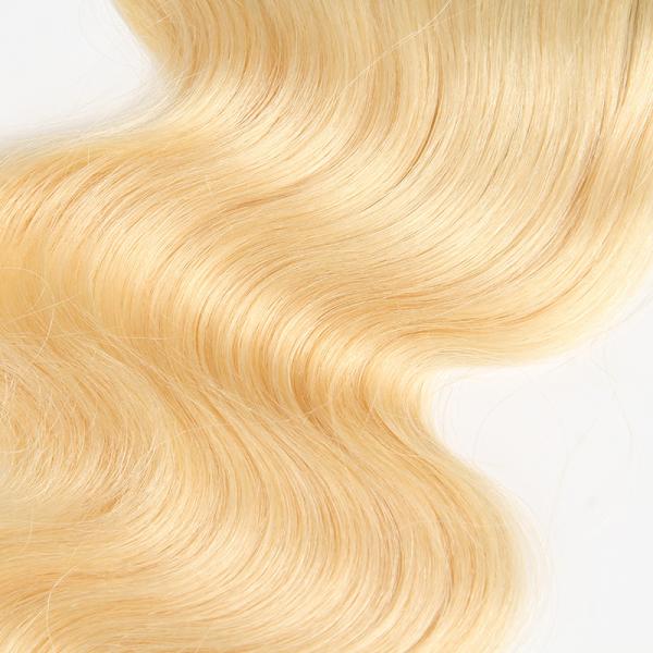 Colora o cabelo brasileiro misturado Ombre 13inch da cor 1B/613 pela orelha 4inch ao fechamento do Frontal do laço da orelha