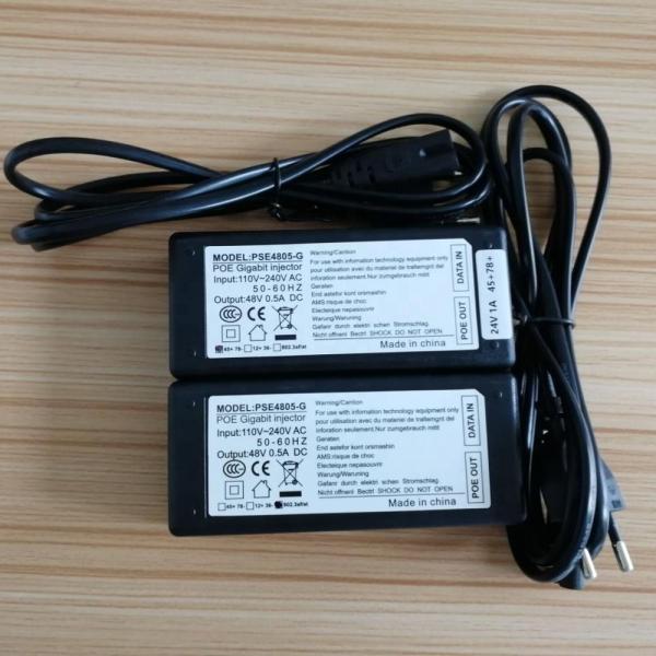 2 Ports 10/100/1000Mbps 802.3AF/AT 48VDC Gigabit POE injector For RPOE switch