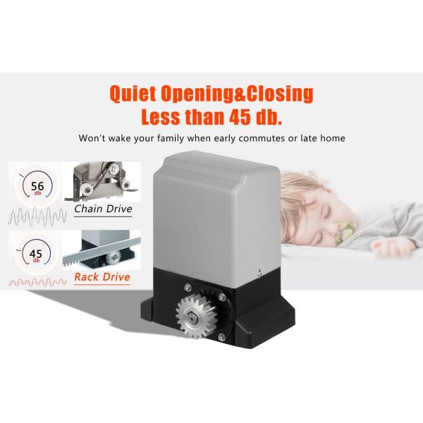 Villa Automatic Sliding Gate Motor With 2 Remote Control Electric Rolling Driveway