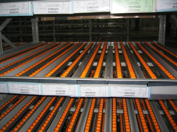 Q235 Steel Carton Flow Racks Warehouse Storage Flow Through Racking