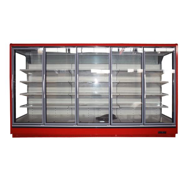 Energy-Saving Multideck Refrigerated Showcase for Supermarket with 5 Layers Adjustable Shelving for Dairy Products