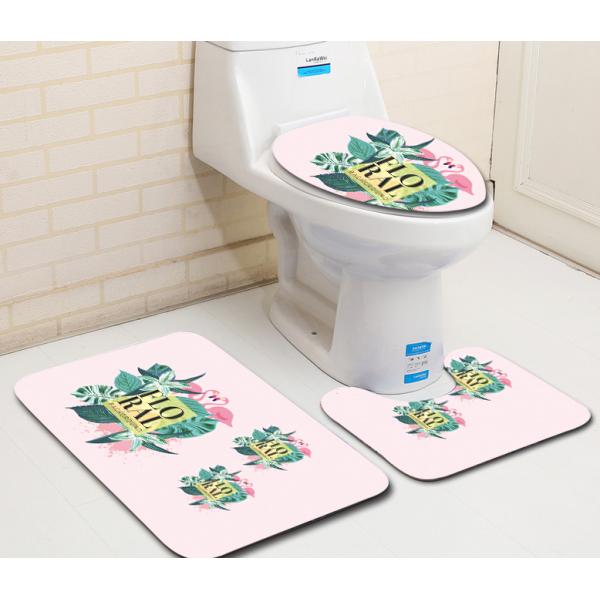 Flamingo Toilet Seat Cushion 45*37 Carpet Toilet Seat Cover