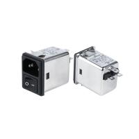 Soquete da entrada do IEC pressão-nos canos principais compactos EMI Filter 250V para o equipamento do café com interruptor