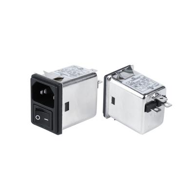 Soquete da entrada do IEC pressão-nos canos principais compactos EMI Filter 250V para o equipamento do café com interruptor