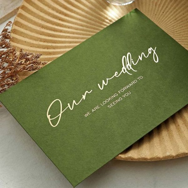 ODM Monogram Green Gift Card Envelopes Business Wedding Invitations