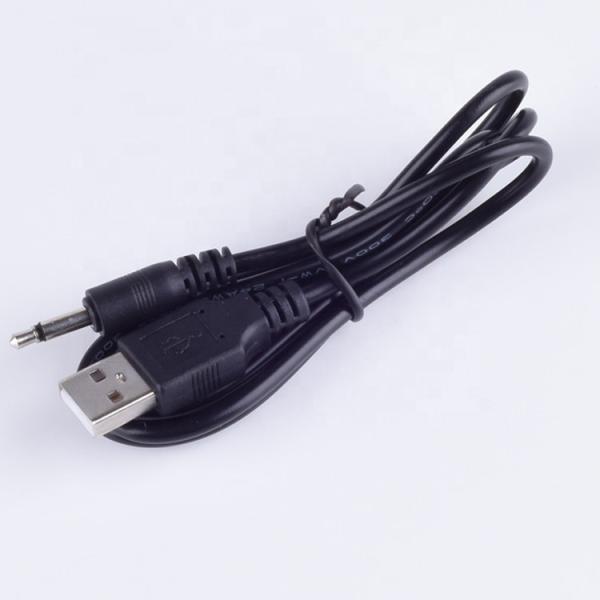1M USB a 3.5mm 2 plazos Aux Audio Jack Conector Cable de carga para el teléfono de altavoz