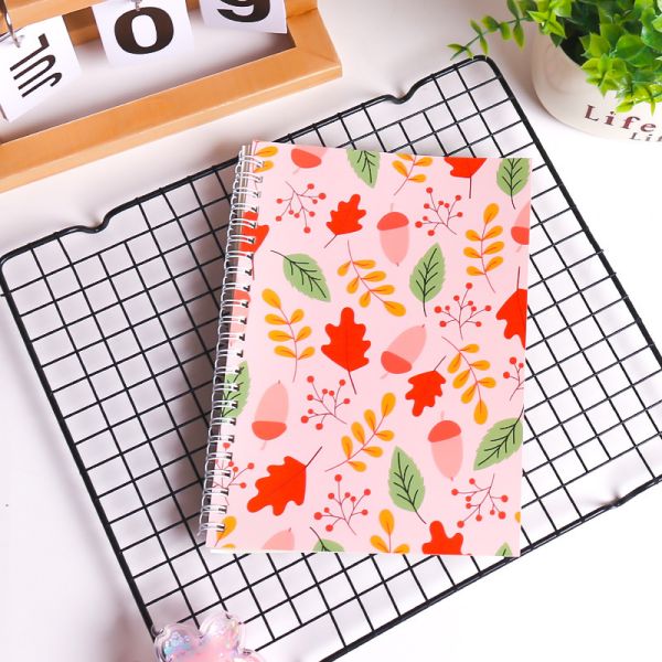 One Subject Standard Spiral Hardcover Notebook Vintage Style Feature