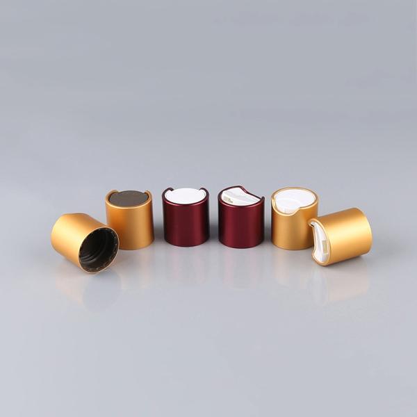 24mm 28 Mm Aluminum Disc Top Cap For Cosmetic Bottle No Leakage