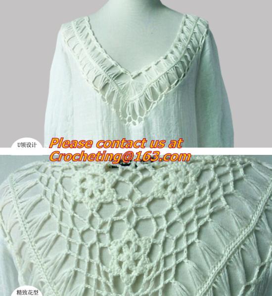 Fashion tassel, Hollow knitted Swimwear, swimsuit Crochet Bikini Beach Cover Up Smock Mini