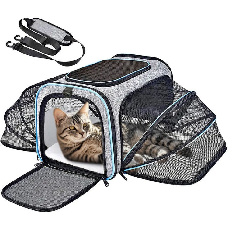 Airline Approved Expandable Pet Carrier Soft Sided Pet Travel Carrier Bag
