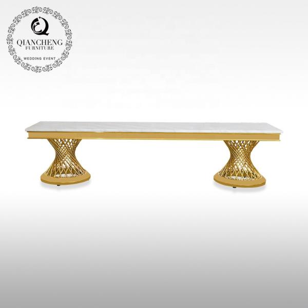 Tabela luxuosa da tevê do metal 60kg para o quadro superior branco do ouro da sala de visitas