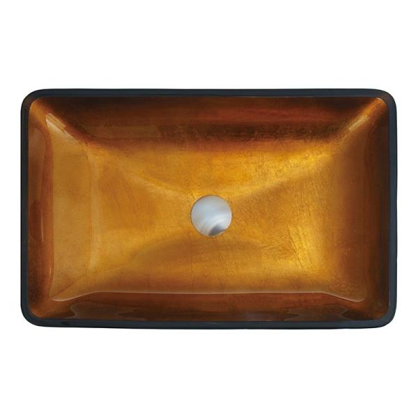 Gold Countertop Mounted Bathroom Wash Basins Smooth Interior And Exterior Handmade