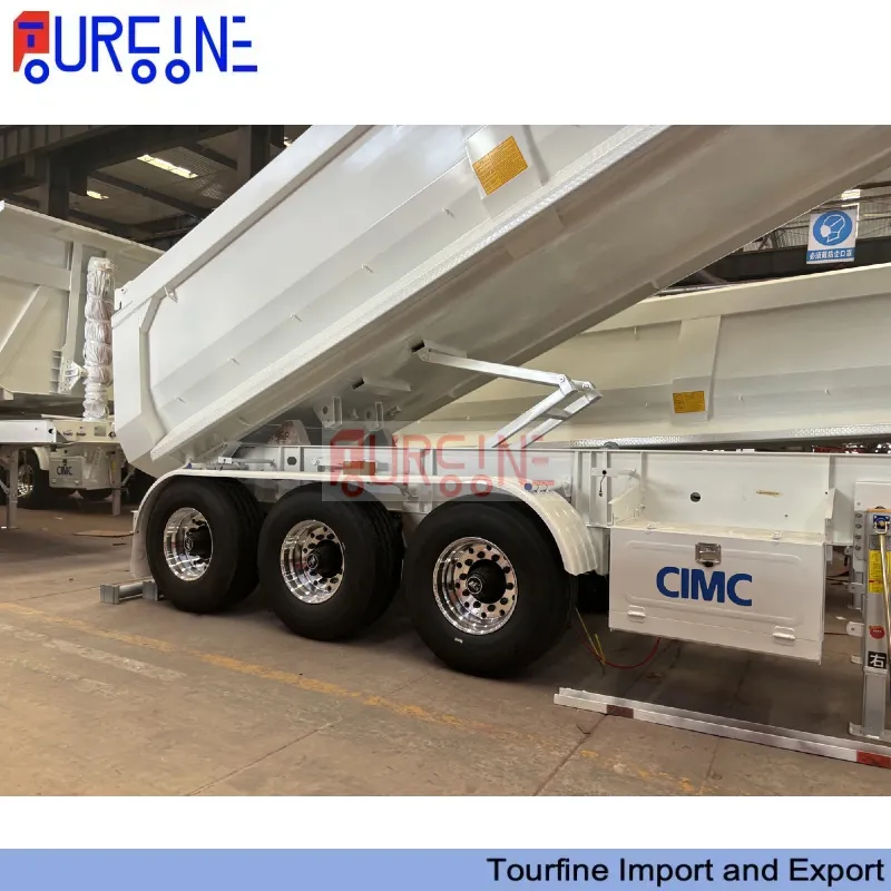 30 CBM 3 Axle Dump Semi Trailer with Front Hydraulic Tipping for Bulk Material Hauling