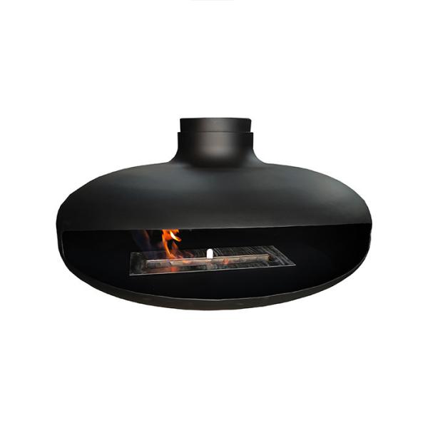 Carga pesada Caminha de madeira de meados do século Caminho de ferro de carbono estilo moderno